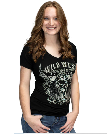 Liberty Wear Ladies' Top Wild West Front