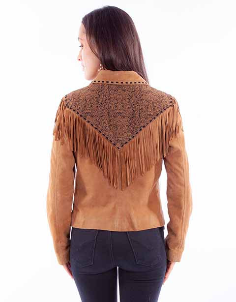 Scully Ladies' Zip Fringe Jacket Front