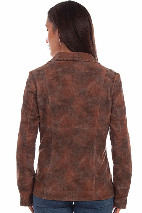 Scully Ladies' Marbled Leather Jacket Front