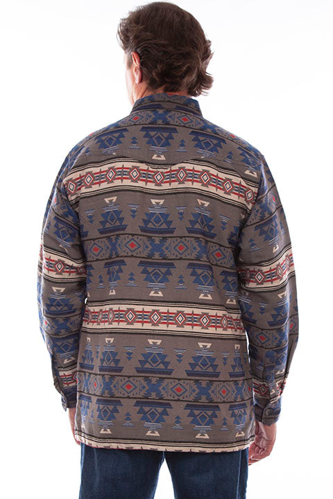 Scully Men's Farthest Point Aztec Blue Shirt Jacket Front