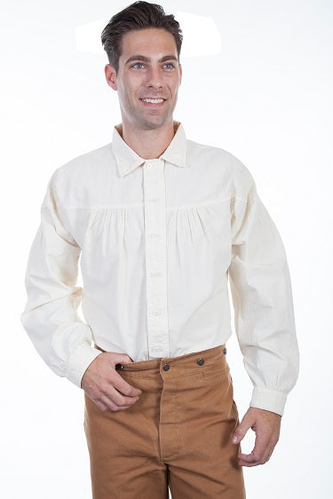 Men's Scully Rangewear Old West Double Button Shirt Chocolate
