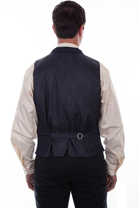 Scully Men's Rangewear Four Button Solid Vest Blue Front
