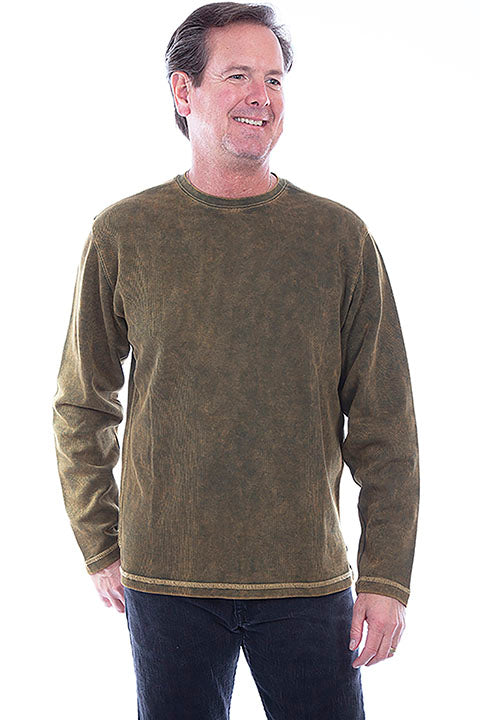 Scully Men's Farthest Point Pullover Military Front