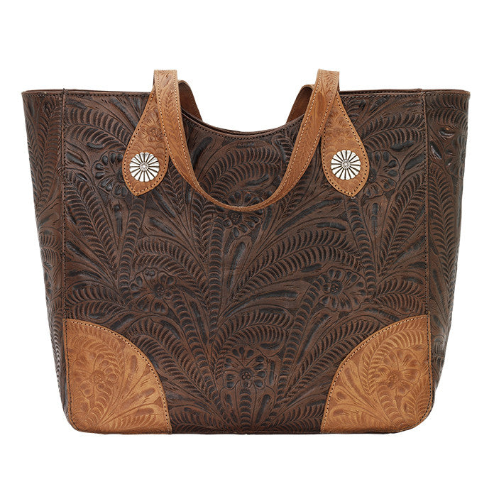 American West Handbag, Annie's Secret Collection, Tote, Front Chestnut Brown