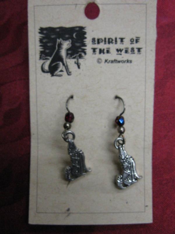 Spirit of the West Howlng Coyote Earrings