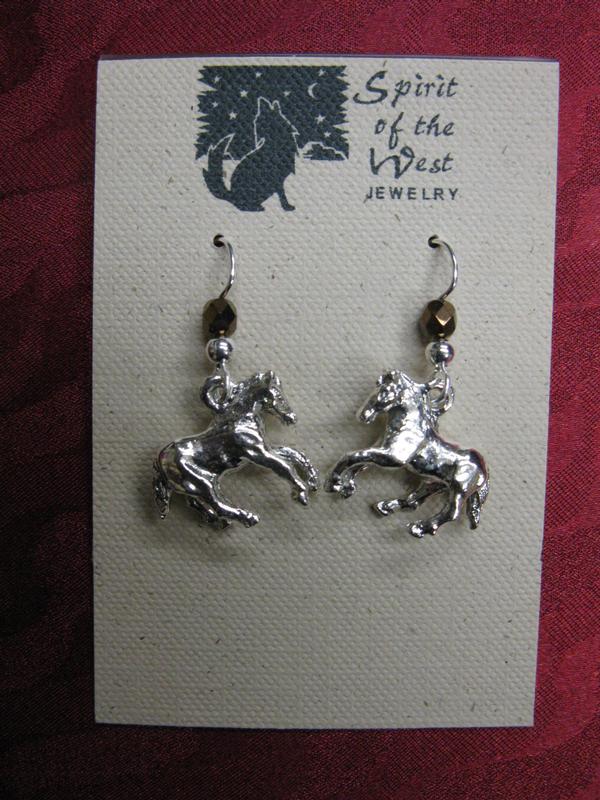 Spirit of the West Galloping Horses Earrings