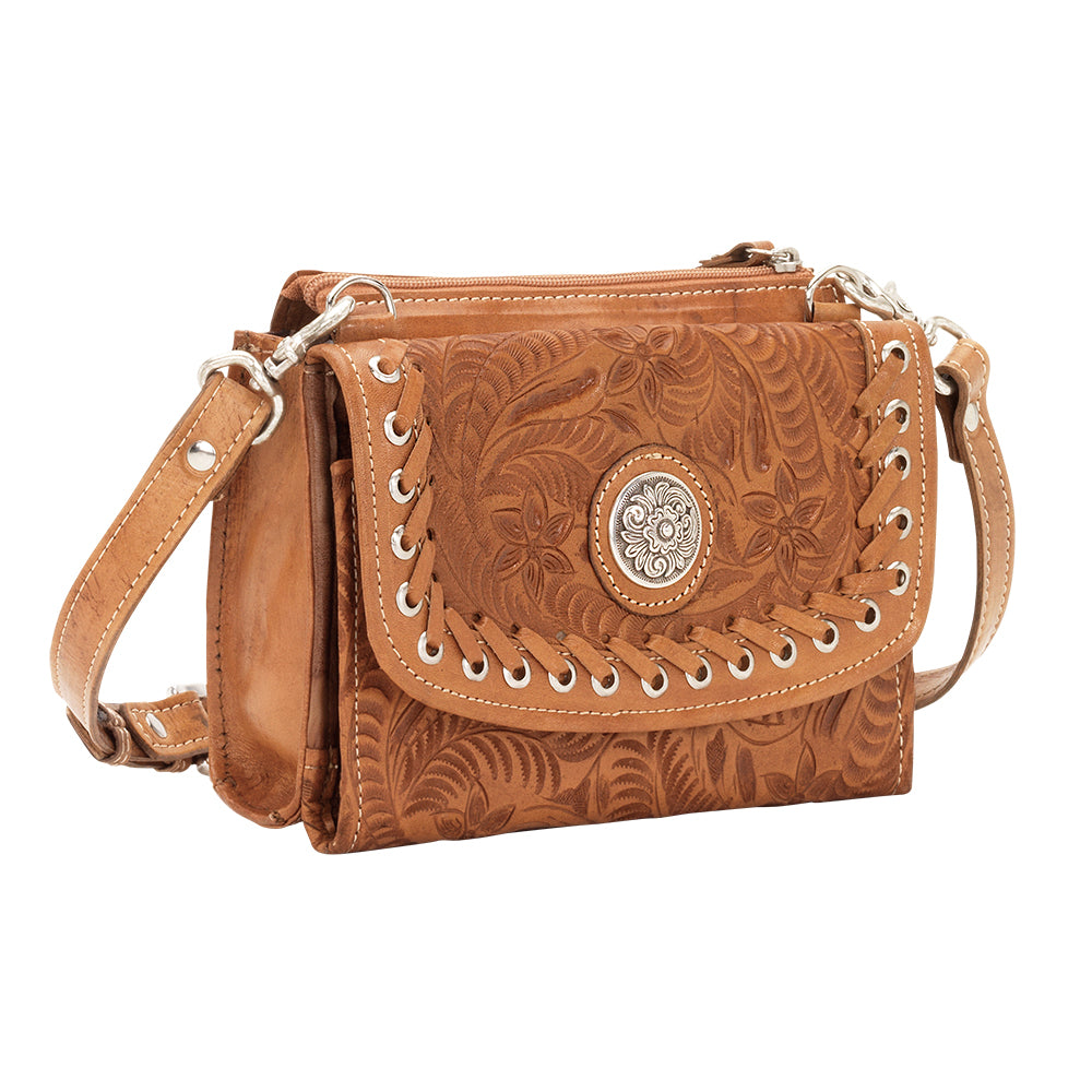 American West Handbag, Harvest Moon Collection, Crossbody Wallet Bag, Front View
