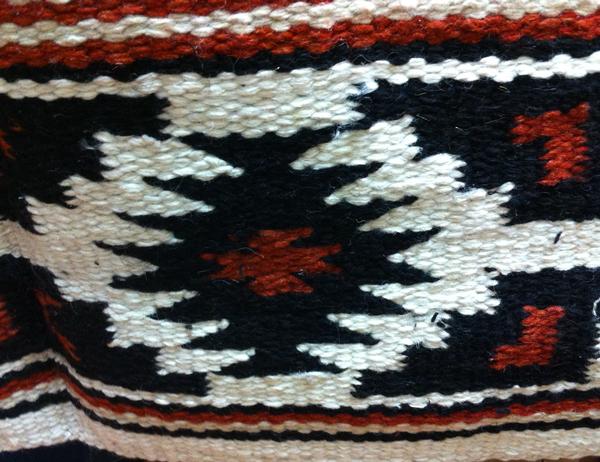 Saddle Blanket Aztec Pattern Black Red