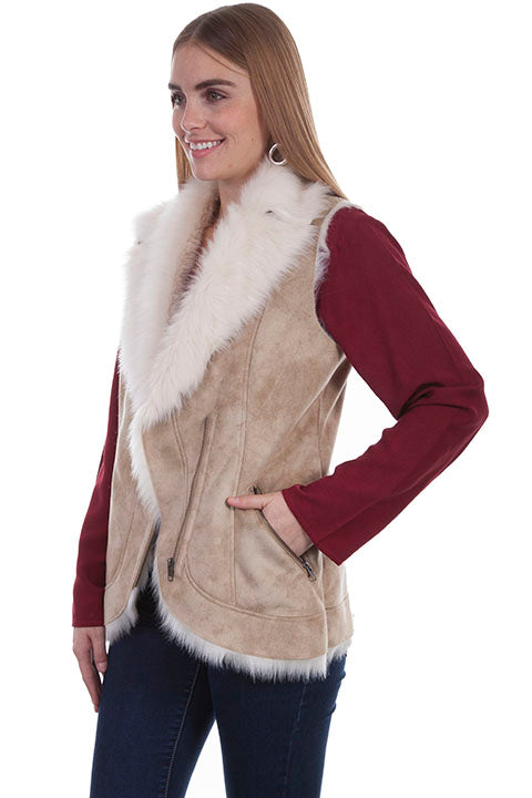 Scully Ladies' Honey Creek Faux Fur Vest Front