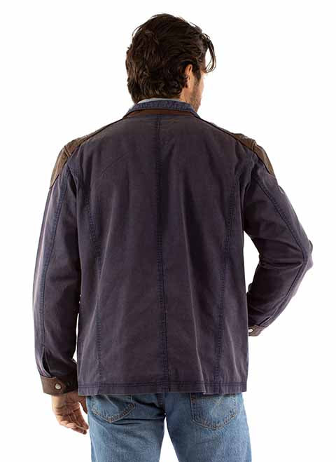 Scully Men's Canvas Jacket Navy Back