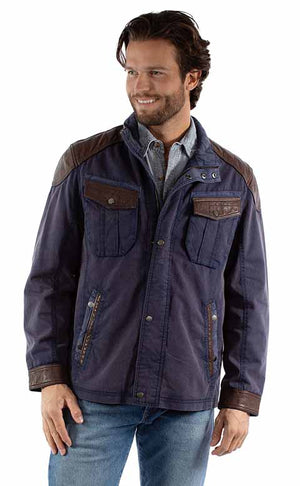 Scully Men's Canvas Jacket Navy Front