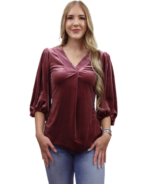 Liberty Wear Ladies' Velvet Top Rosalie Front
