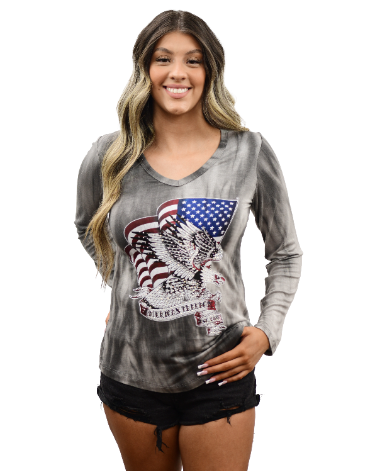 Liberty Wear Ladies' American Eagle Front