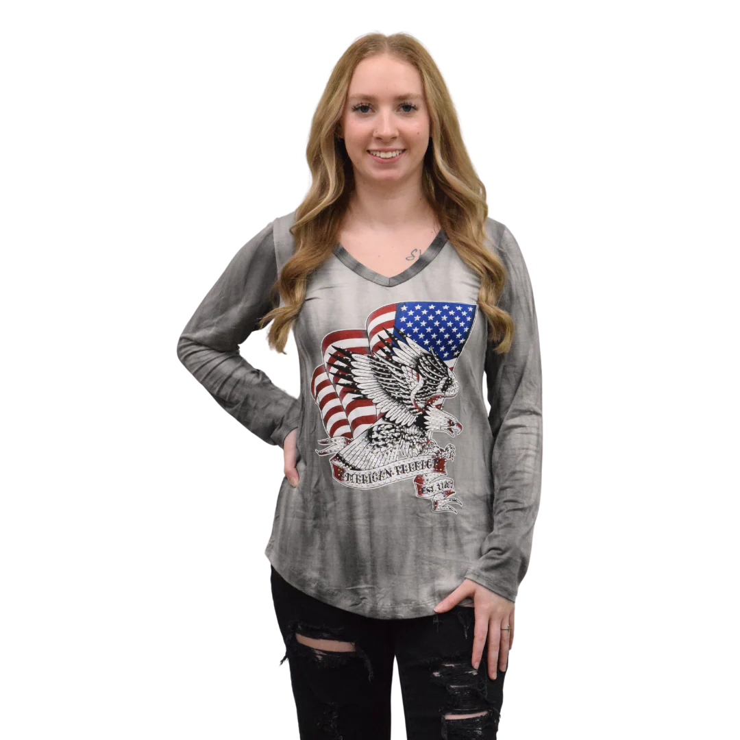 Liberty Wear Ladies' American Eagle Front