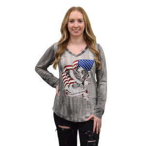 Liberty Wear Ladies' American Eagle Front