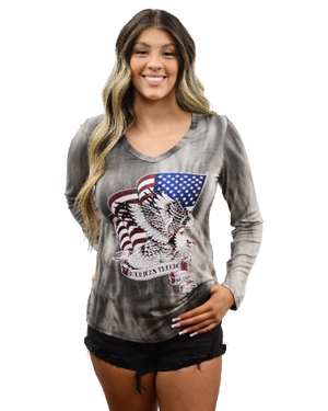 Liberty Wear Ladies' American Eagle Front