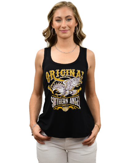 Ladies Liberty Wear Original Southern Angel Tank Front
