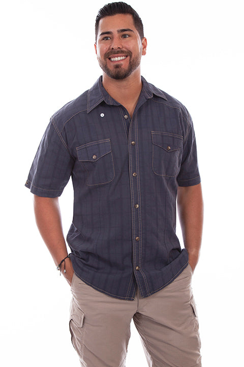 Farthest Point Collection Traveler Short Sleeve Vallarta Blue Front