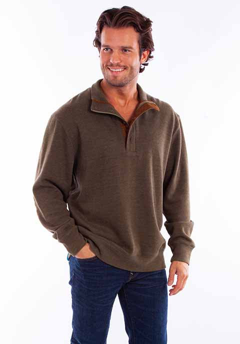 Farthest Point Collection Pullover Sweater Olive Front