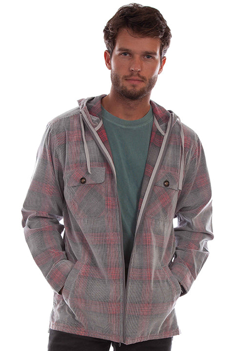 Scully Farthest Point Men's Plaid Hoodie Front 