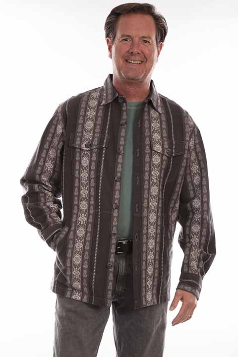 Scully Farthest Point Men's Vertical Stripe  Front