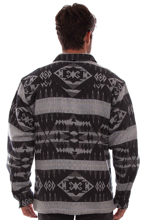 Scully Farthest Point Men's Flannel Jacquard Jacket Front