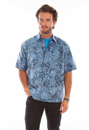Scully Farthest Point Men's Batik Leaves Front