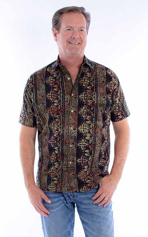 Scully Farthest Point Men's Batik Shirt Black
