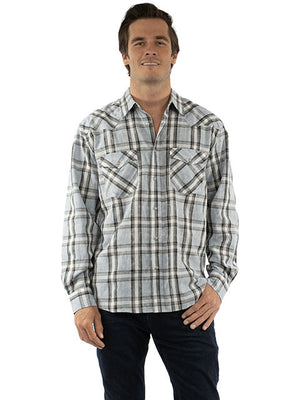 Scully Farthest Point Men's Plaid Shirt Grey Front