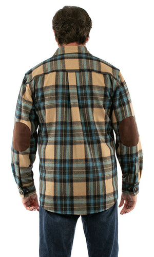 Scully Men's Farthest Point Wool Flannel Shirt Tan Front