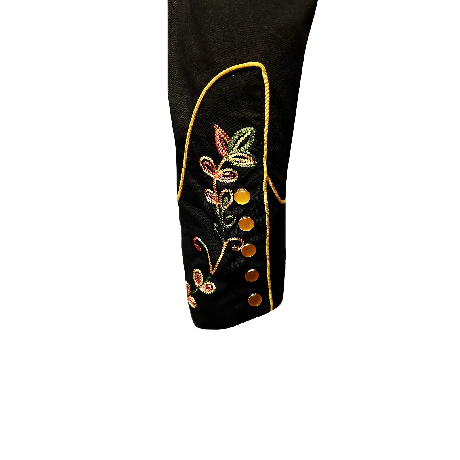 Rockmount Men's Variegated Floral Shirt Black Cuff