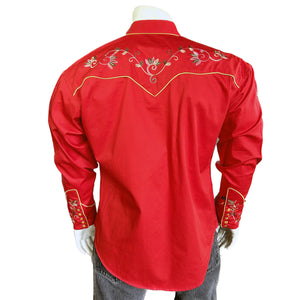 Rockmount Men's Variegated Floral Shirt Red Back