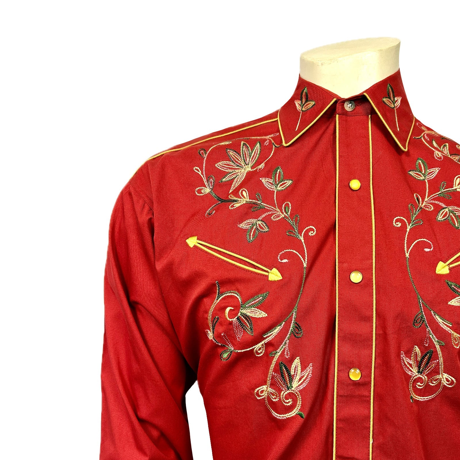 Rockmount Men's Variegated Floral Shirt Red Front