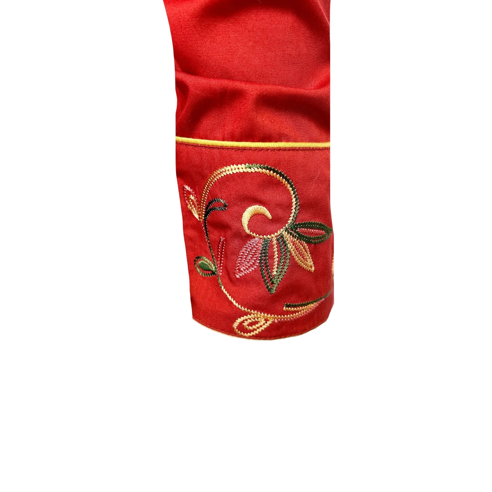 Rockmount Men's Variegated Floral Shirt Red Cuff
