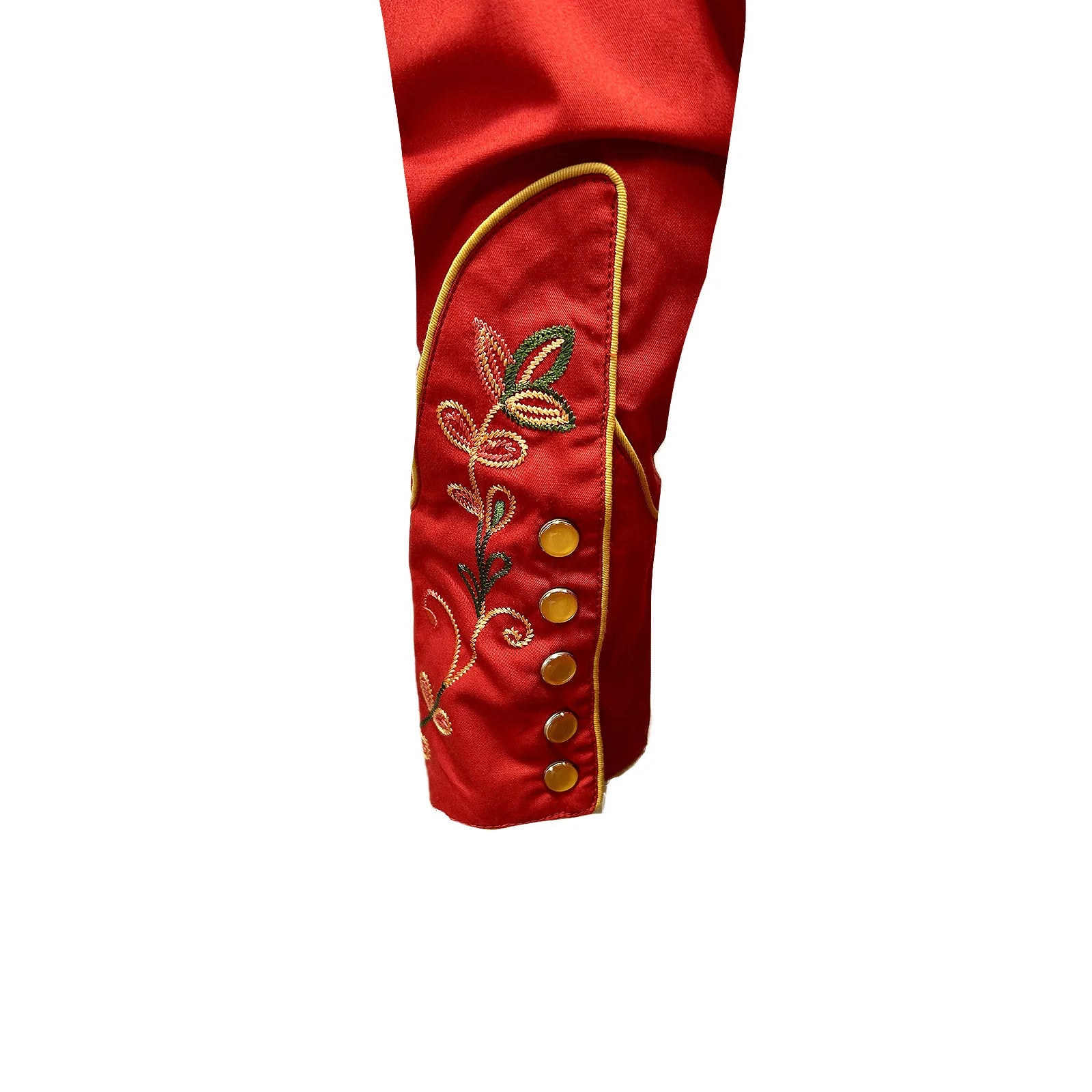 Rockmount Men's Variegated Floral Shirt Red Cuff