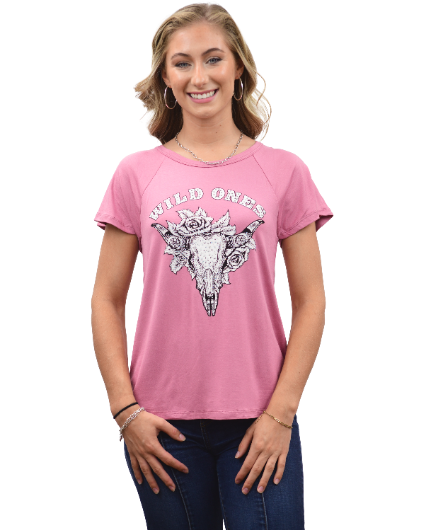 Liberty Wear Ladies' Wild Ones Pink Top 
