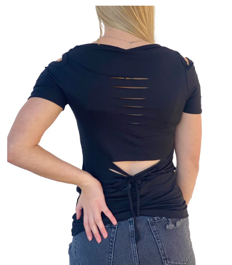 Liberty Wear Ladies' Devilish Rose Top Front