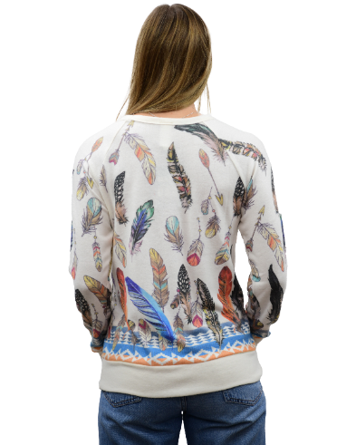 Liberty Wear Ladies' Top Feather Cascade