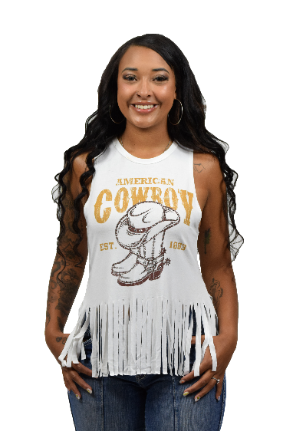 Liberty Wear American Cowboy with Fringe Front