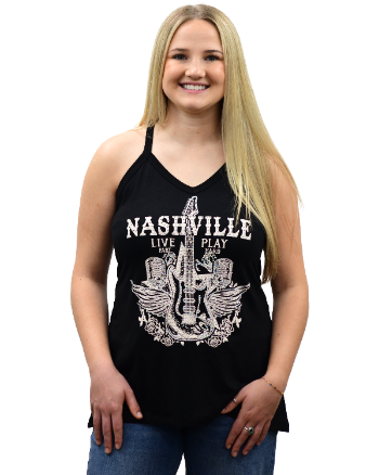 Ladies Liberty Wear Nashville Live Play Tank Front