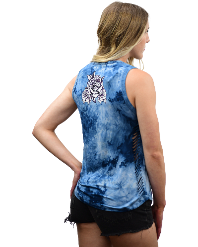 Liberty Wear Women's Tank Top Roses and Wings Front