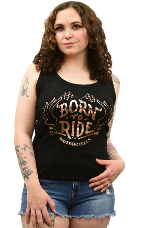 Liberty Wear Tank Born To Ride Front #117518