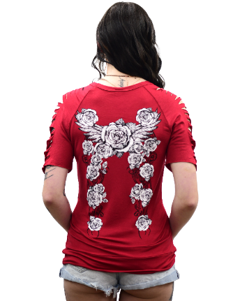 Ladies Liberty Wear Rosewood Top Front