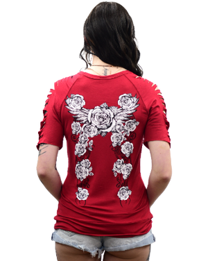 Ladies Liberty Wear Rosewood Top Back