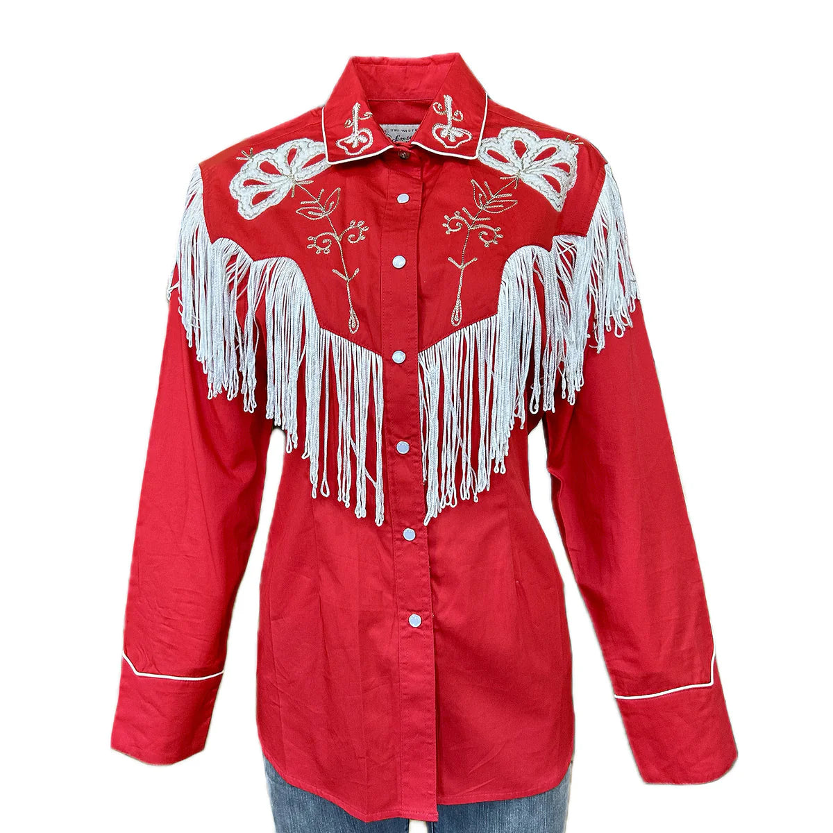 Women's western shirts with fringe hotsell
