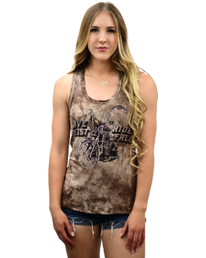 Liberty Wear Live Fast Ride Free Tank #117724 Front