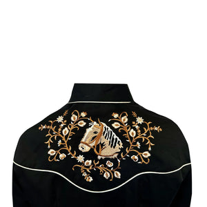 Women's Vintage Western Shirt Collection: Rockmount Floral Horsehead