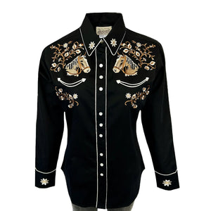 Women's Vintage Western Shirt Collection: Rockmount Floral Horsehead