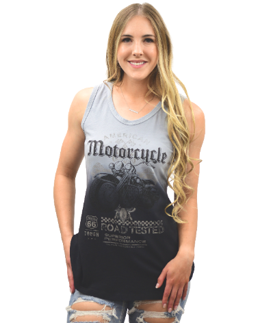 Liberty Wear Tank Motorcycle Dip Dye #117731 Front