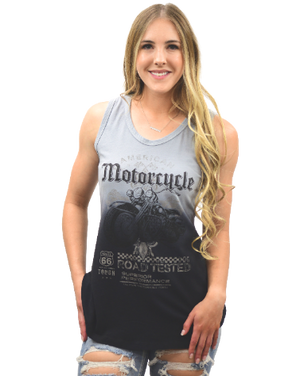 Liberty Wear Tank Motorcycle Dip Dye #117731 Front